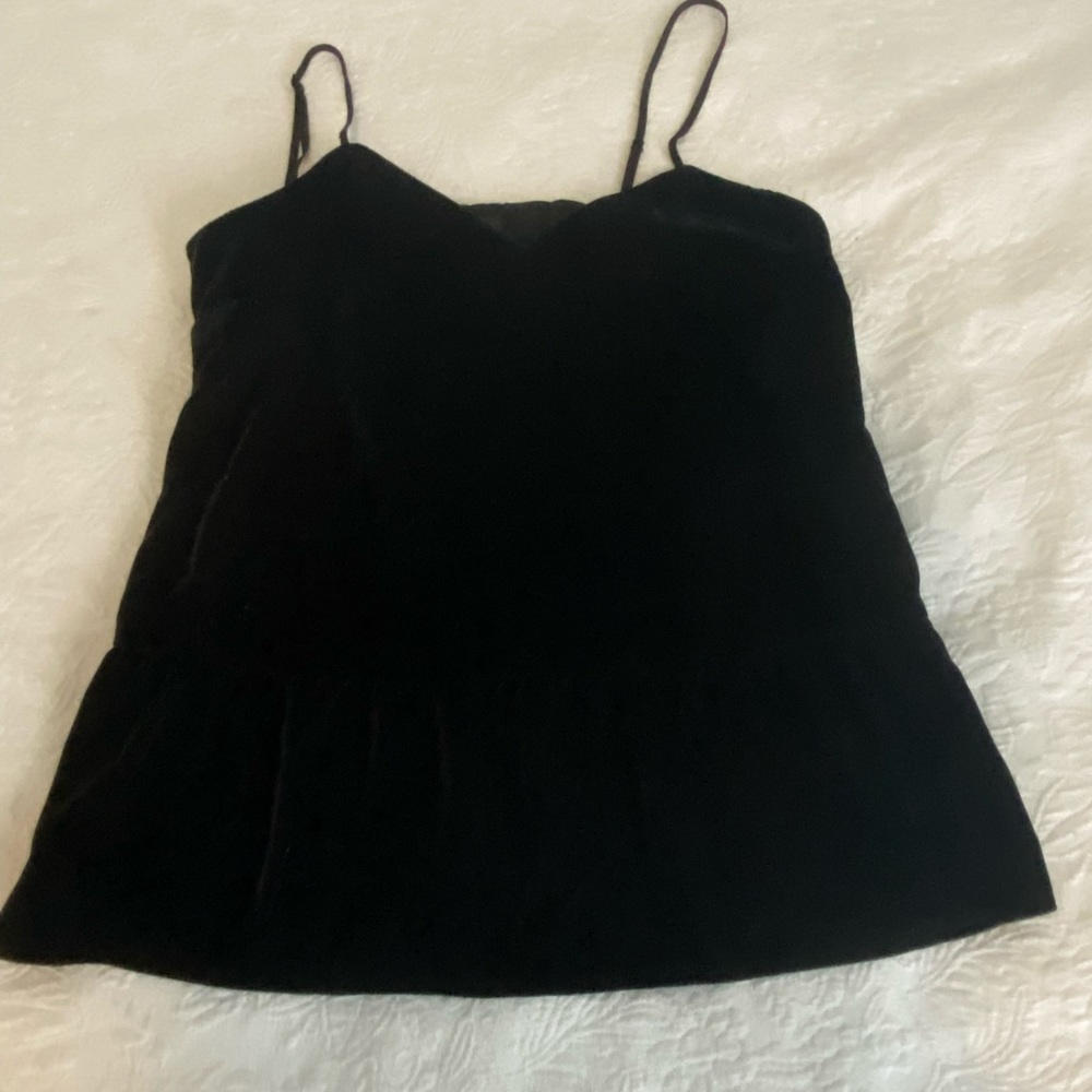 Black velvet JCrew tank top